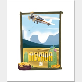 Nevada USA vintage travel poster Posters and Art